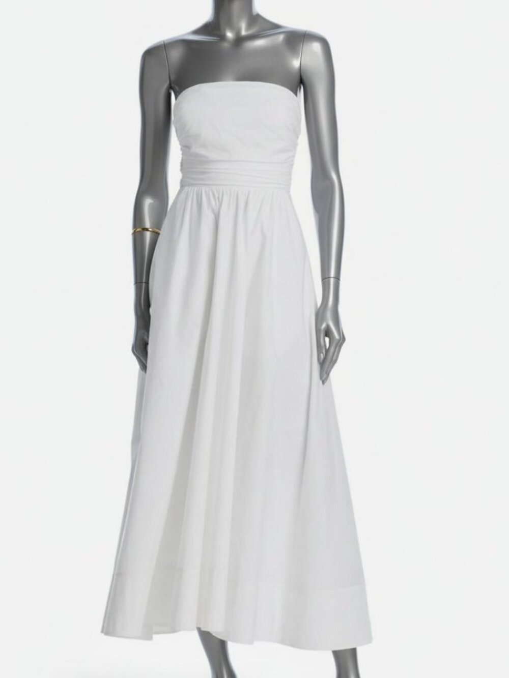 A.L.C. Women's White Solid Strapless Tate A-Line Dress Size 14